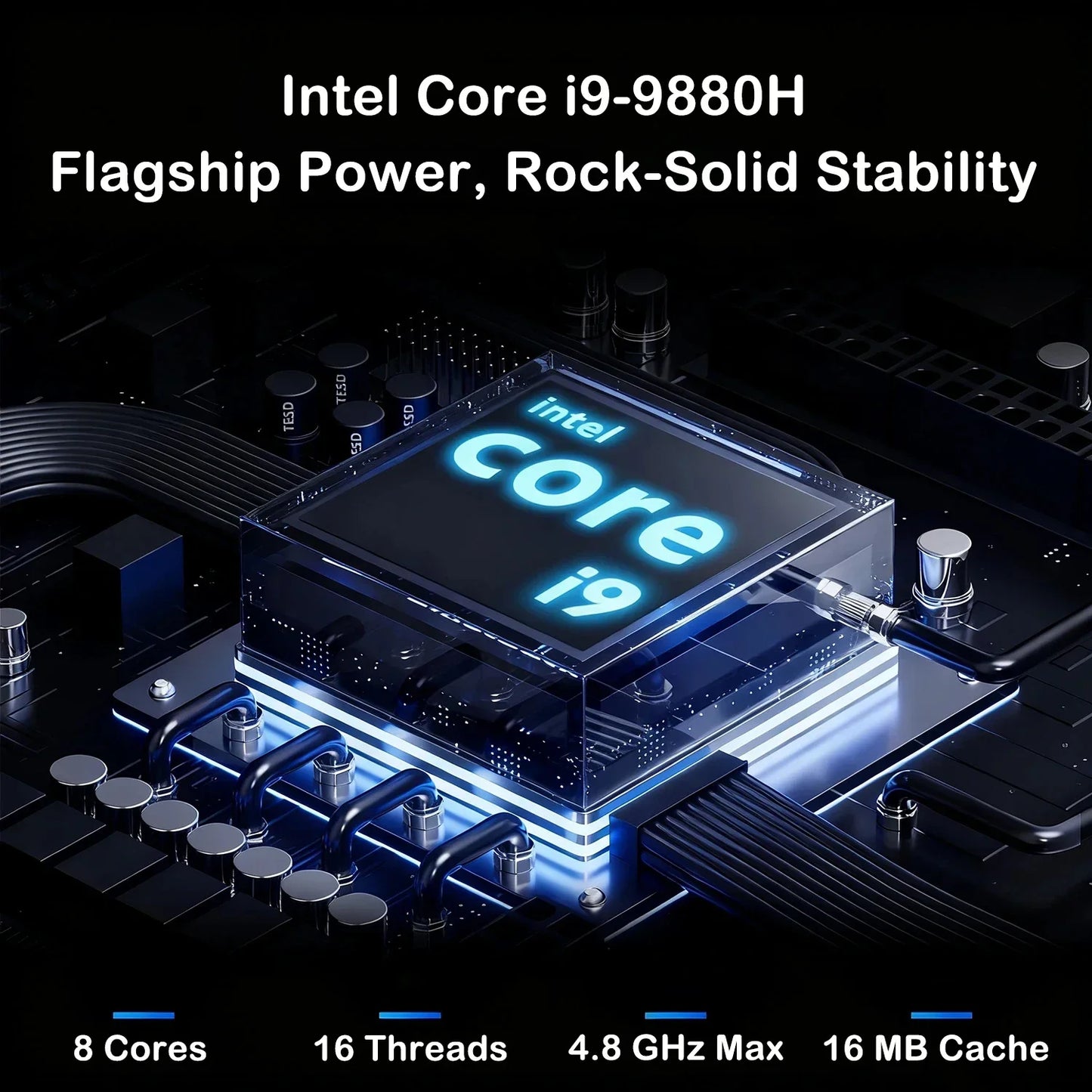 15.6" Full HD Large Screen Laptop Core I9-9880h High Performance 32GB