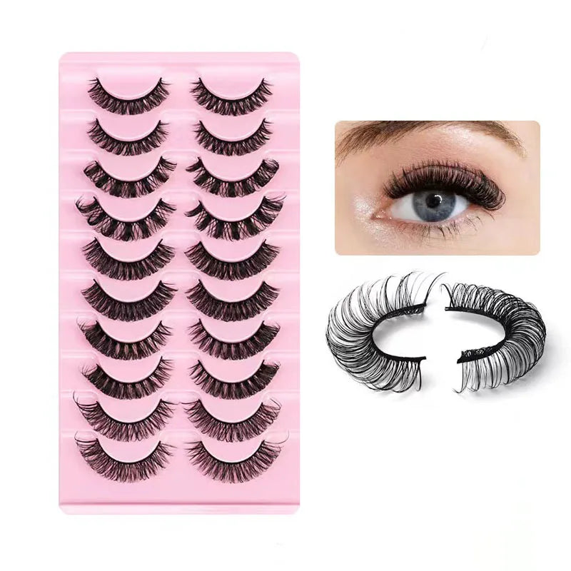 Faux mink eyelashes natural 3d mink lashes makeup volume false eyelashes in bulk cilio H13 E-08