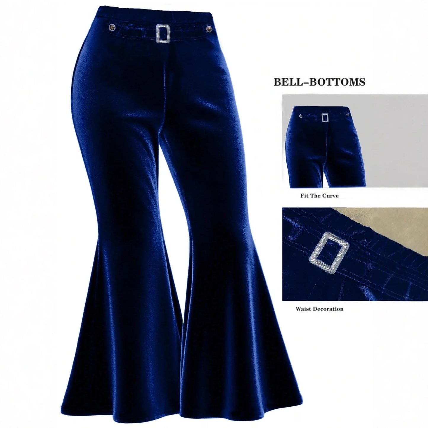 spring and autumn versatile wide-leg pants with metal decoration large size gold velvet wide-leg pants casual pants