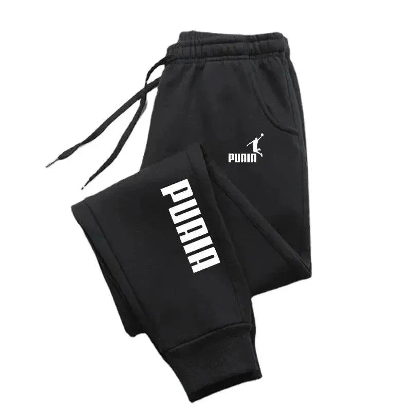 Pantalones de hombre PUAIA, Otoño/Invierno, nuevos, deportivos, para hacer ejercicio, de ajuste holgado, de color sólido, ropa de calle