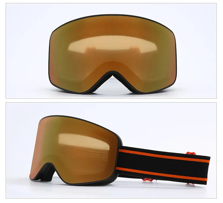 Gafas de esquí y snowboard para mujer y hombre, máscara de esquí con protección UV 400, antiniebla doble cilíndrica para nieve