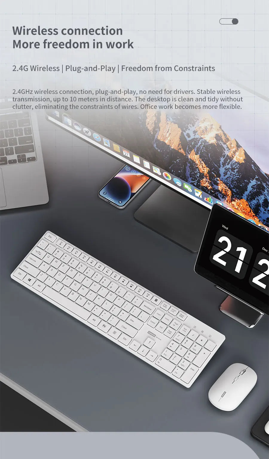 Lenovo Wired Mouse and Keyboard Set Classic Black Office Business Home Use Mouse 104Keys Silent Quiet Keyboard Combo for Laptop
