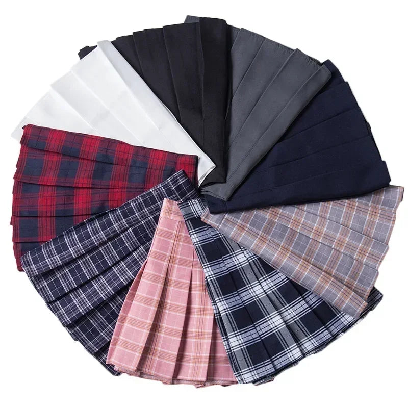 Women's Skirt Without Shorts Fashion Korean Style Ropa Black Harajuku Plaid Falda Short De Mujer Mini Pleated Skirts For Girls