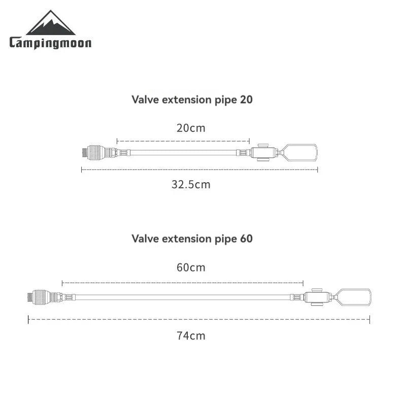 CAMPINGMOON Camping can be done with Inverted High-altitude Flat Gas Cylinders,Stoves,Extension Pipes with Valves, and Gas Pipes