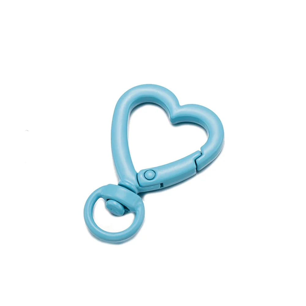 5Pcs Heart Shape Rotation Alloy Lobster Spring Clasps Openable Key Ring  Hook Carabiner Connector Dog Chain Buckles DIY Jewelry