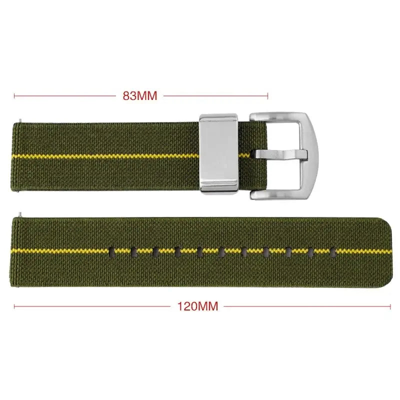 Garmin 18/20/22mm Quick Release Two-Piece Nylon Band with Wide Metal Keeper