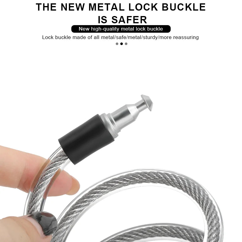 RIDERACE Bike Portable Anti-theft Ring Lock Scooter Electric E-Bike Road High Security Bike Lock Sliver Bicycle Cable Locks