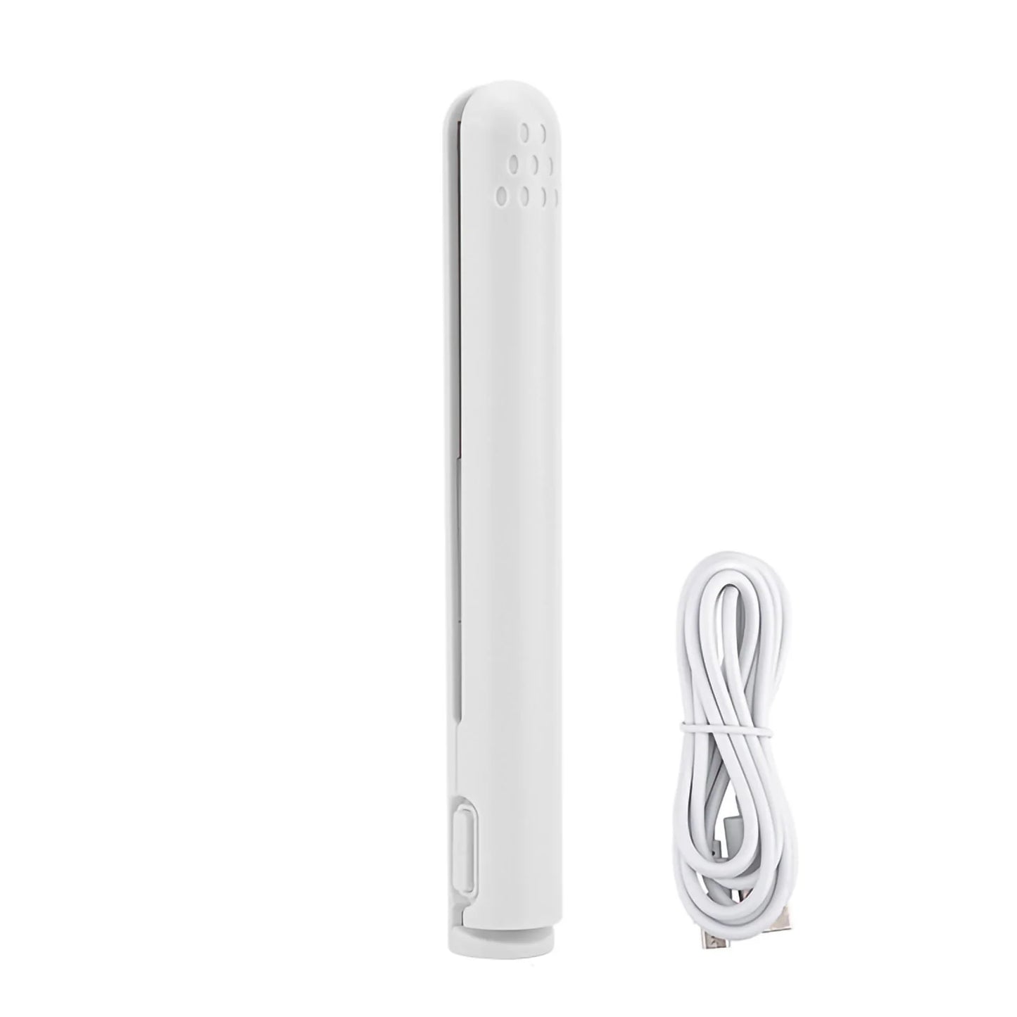 Heating Straightening Iron Mini 2 in 1 Hair Straightener USB Ceramics Heating Straightening Curling Flat Iron