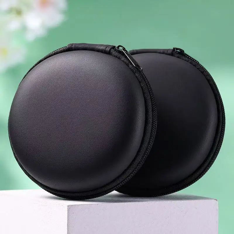 Earphone Storage Case PU Mini Carrying Hard Bag Box Case For Earphone Headphone Accessories Earbuds Memory Card USB Cable