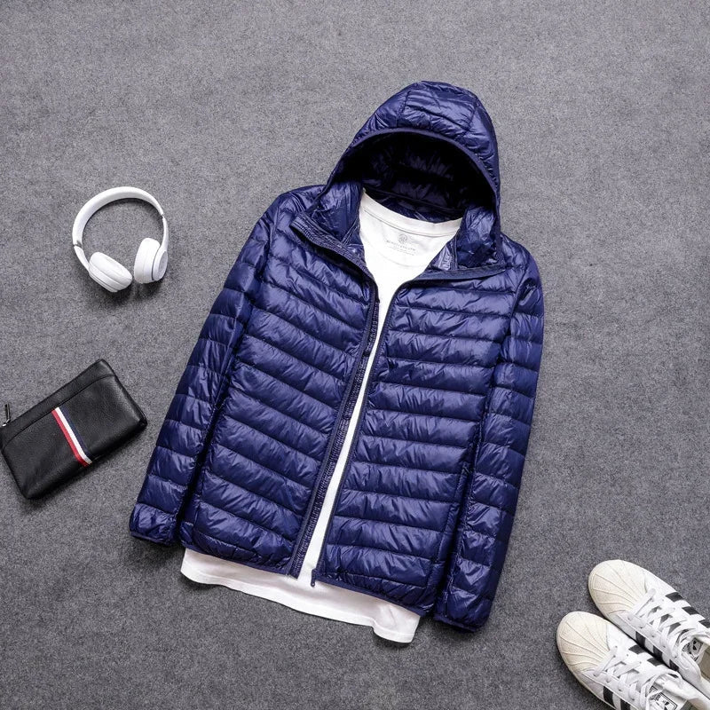 Men's Ultra Light Down Jacket 2024 New Arrivals Spring Winter Feather Ultralight Packable Casual Classic Puffer Coats Men Jacket