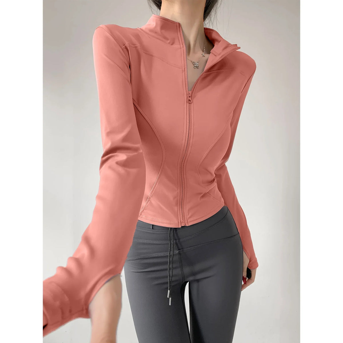 Women's Zippered Yoga Shirt