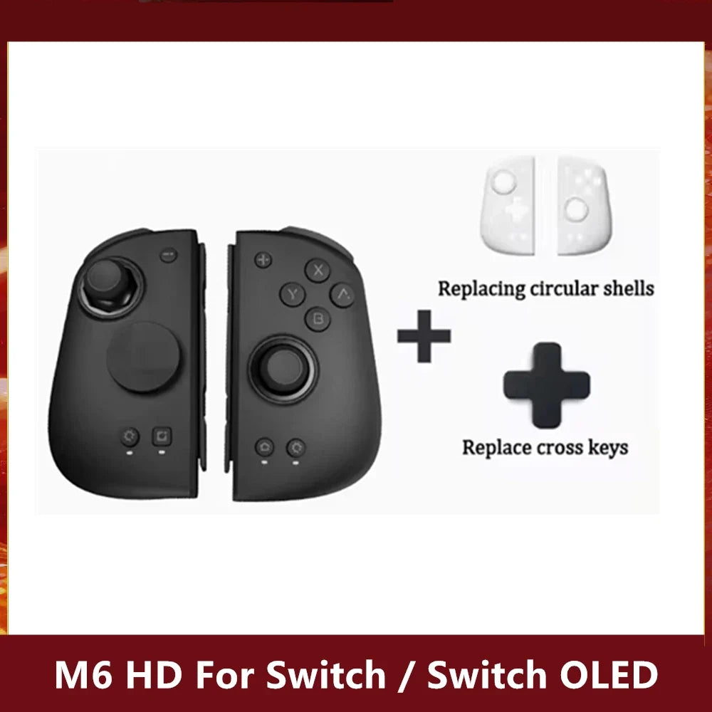 MOBAPAD Gamepad  M6/M6 HD Gemini 2 Game Controller,Joypad with Hall Joystick Left Right Handle Grip Console for Switch NS OLED