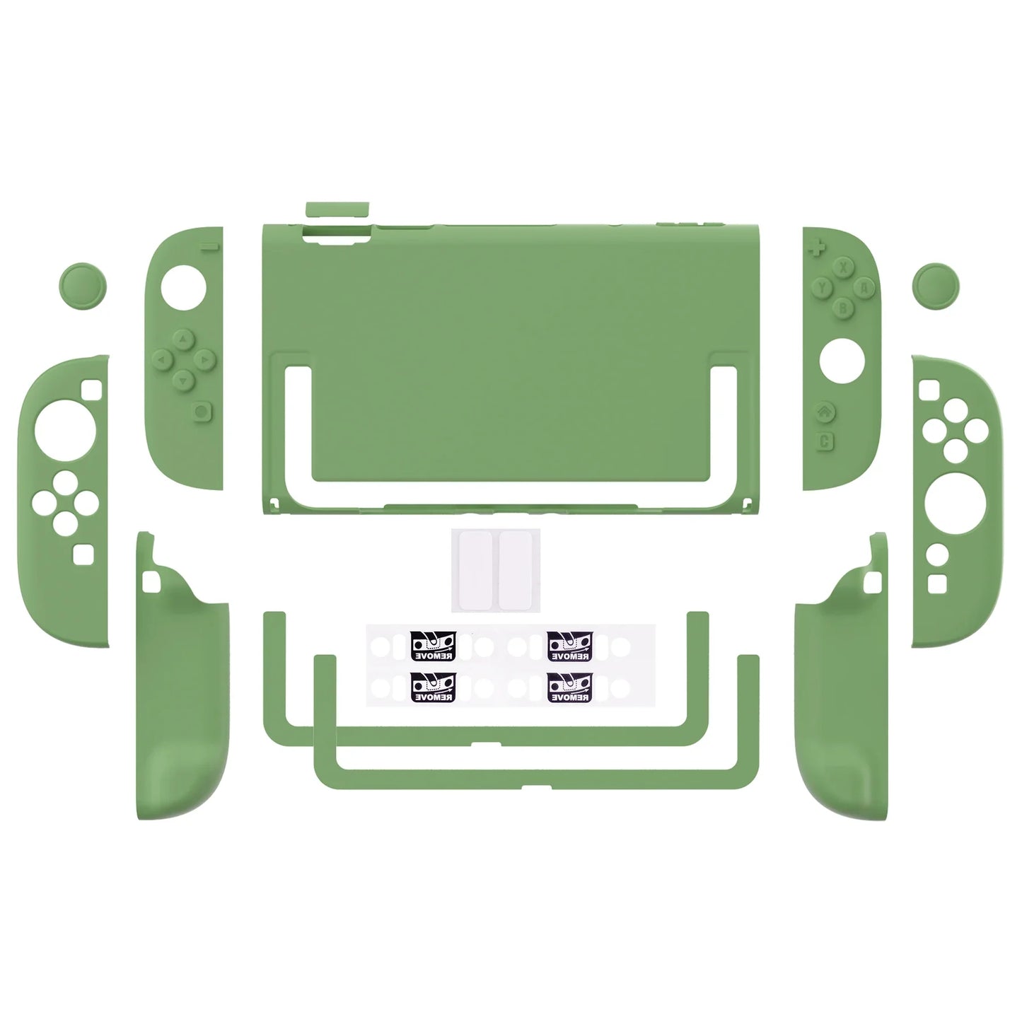 PlayVital Solid Color Protective Case for Nintendo Switch 2, Anti-Scratches Hard Shell Dockable Grip Cover with  Foldable Stand