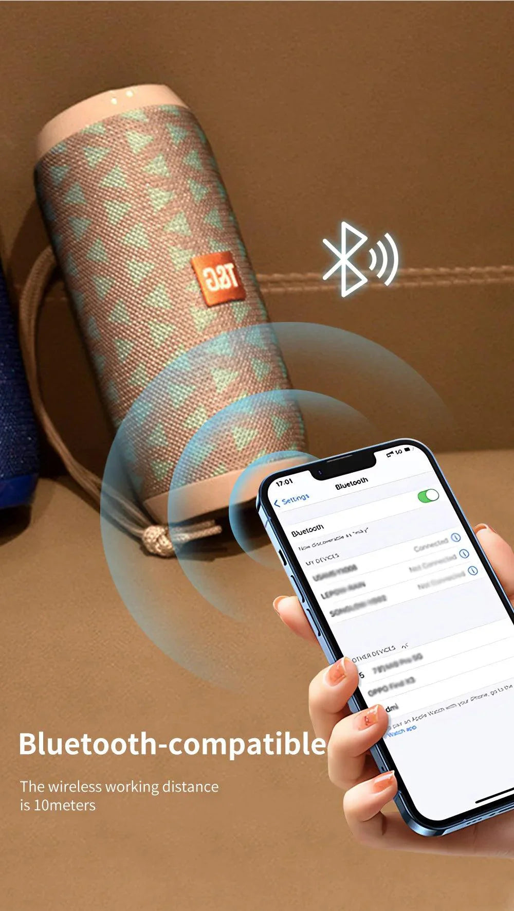 TG117 Bluetooth Speaker - Portable Waterproof TWS Outdoor Speaker