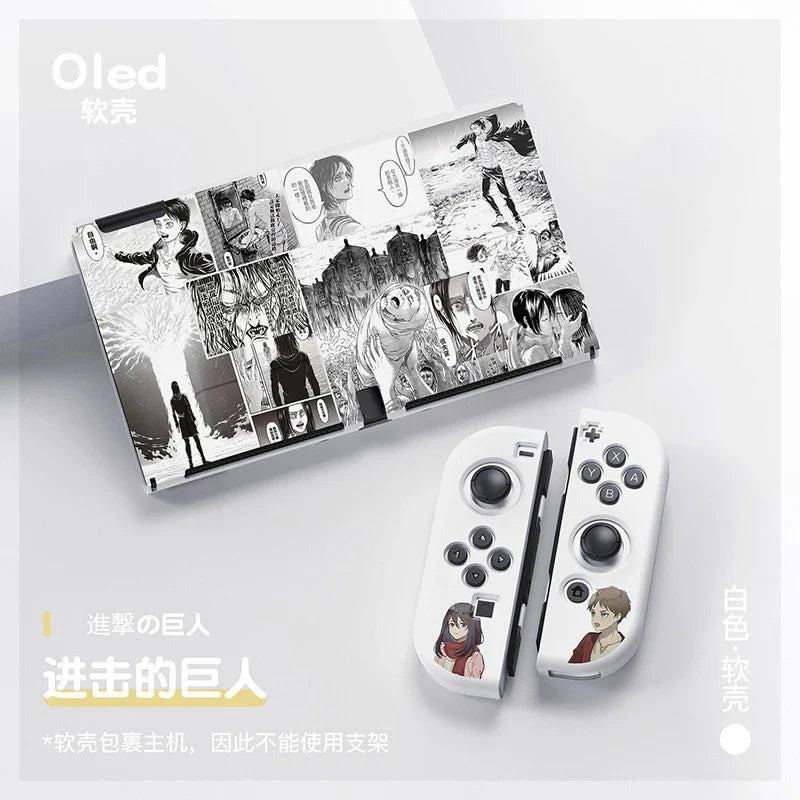 Carcasa Switch For Attack-On-Titaned TPU Housse Switch OLED Case Protector Switch Shell For Switch Accessories Switch Cover