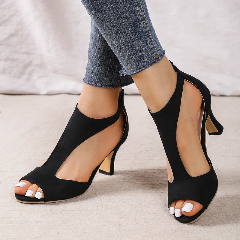 Zapatos de Tacón de Cuero