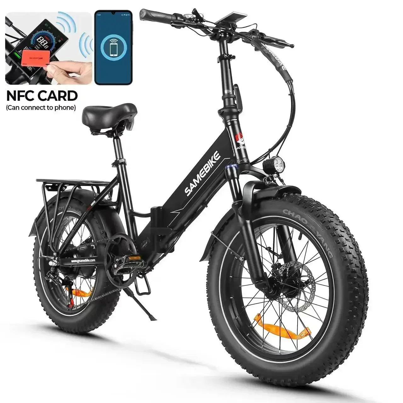 20*4.0 inch fat tire folding electric bicycle, 750W motor urban mountain E-Bike, 48V13AH battery adult electric scooter