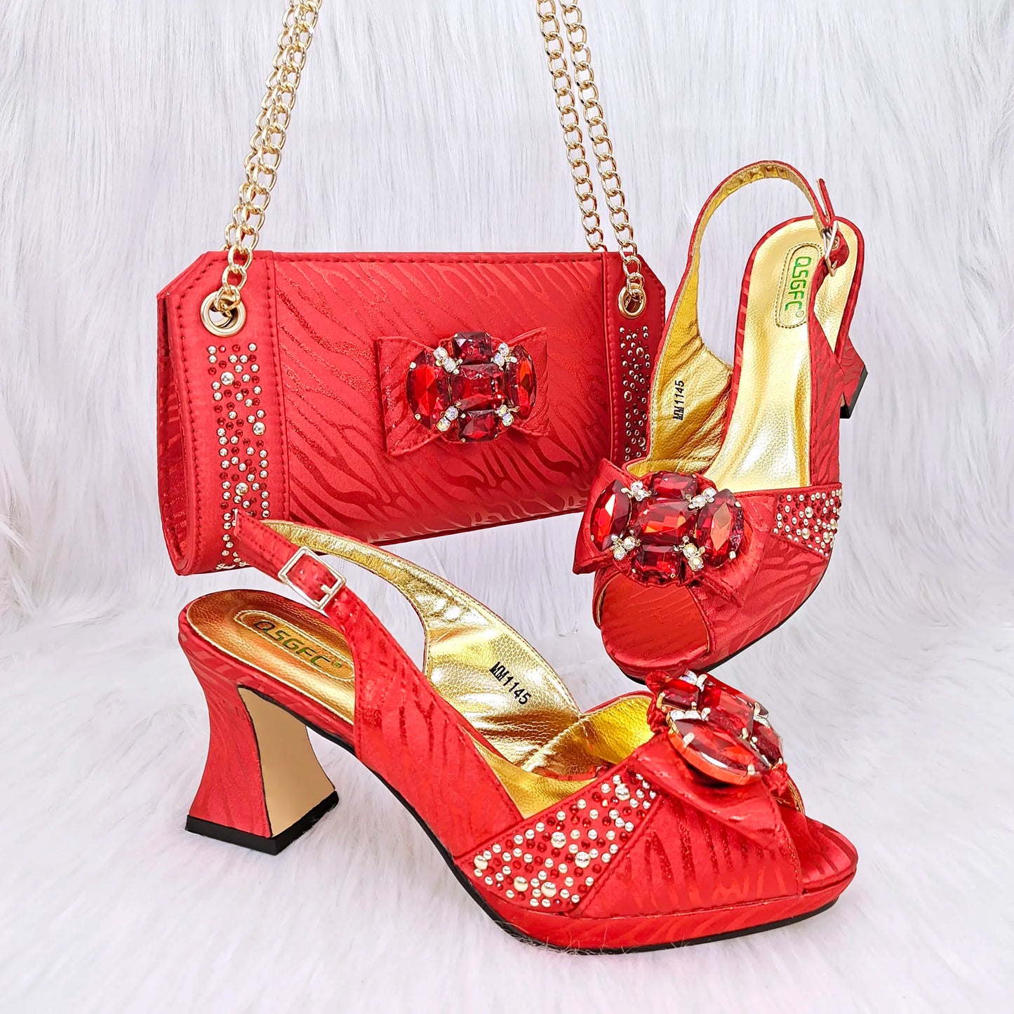 Juego a juego de zapatos y bolso nuevos HRF1-9