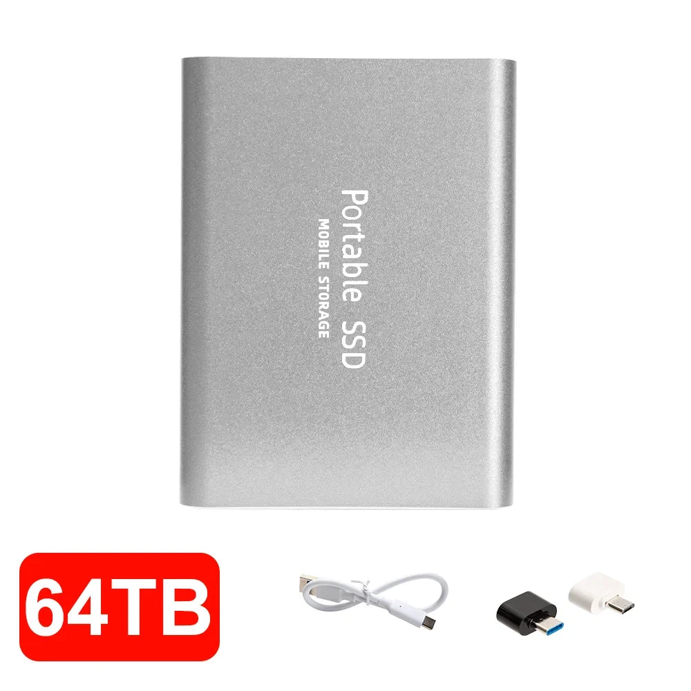 16TB High‑speed Portable External SSD USB 3.1 Type‑c External Hard