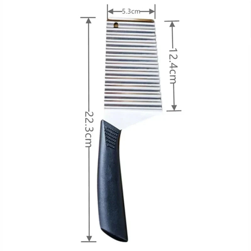 Stainless Steel Potato Chip Slicer And Wavy Crinkle Cutter French Fry Maker