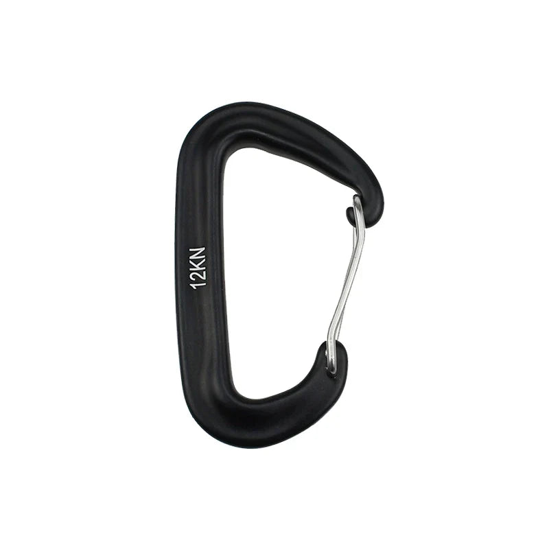 12KN Small Climbing Carabiner D-Shape Mountaineering Buckle Hook