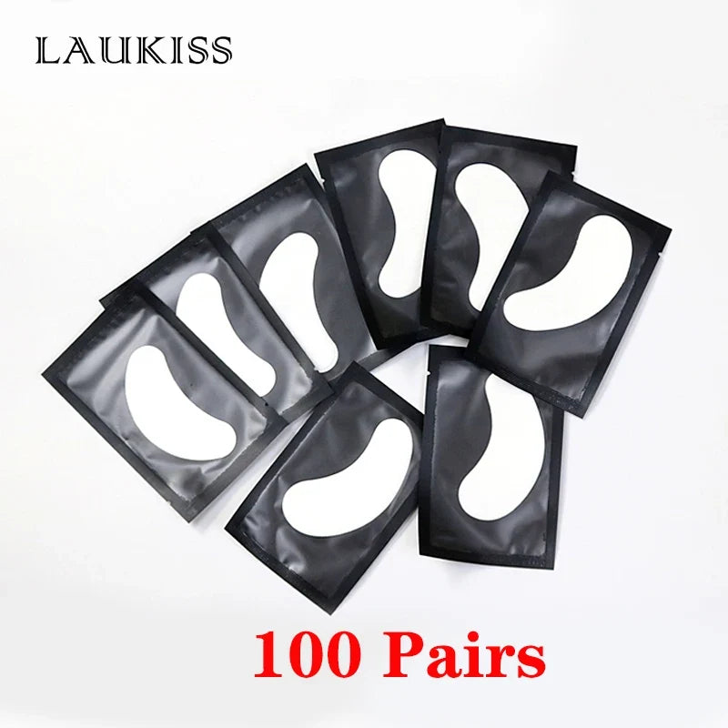 25/50/100Pairs Eye Patches Under Eyelash Pads for Building Paper Patches Lint Free Stickers for False Eyelashes LAUKISS