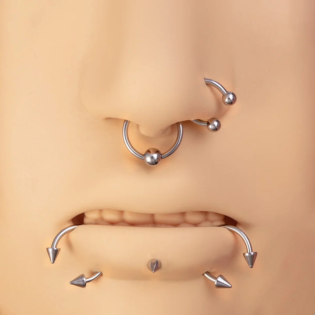 Body Piercing Tool Kit Easy to Use Body Piercing Gun Lip Nose Tongue