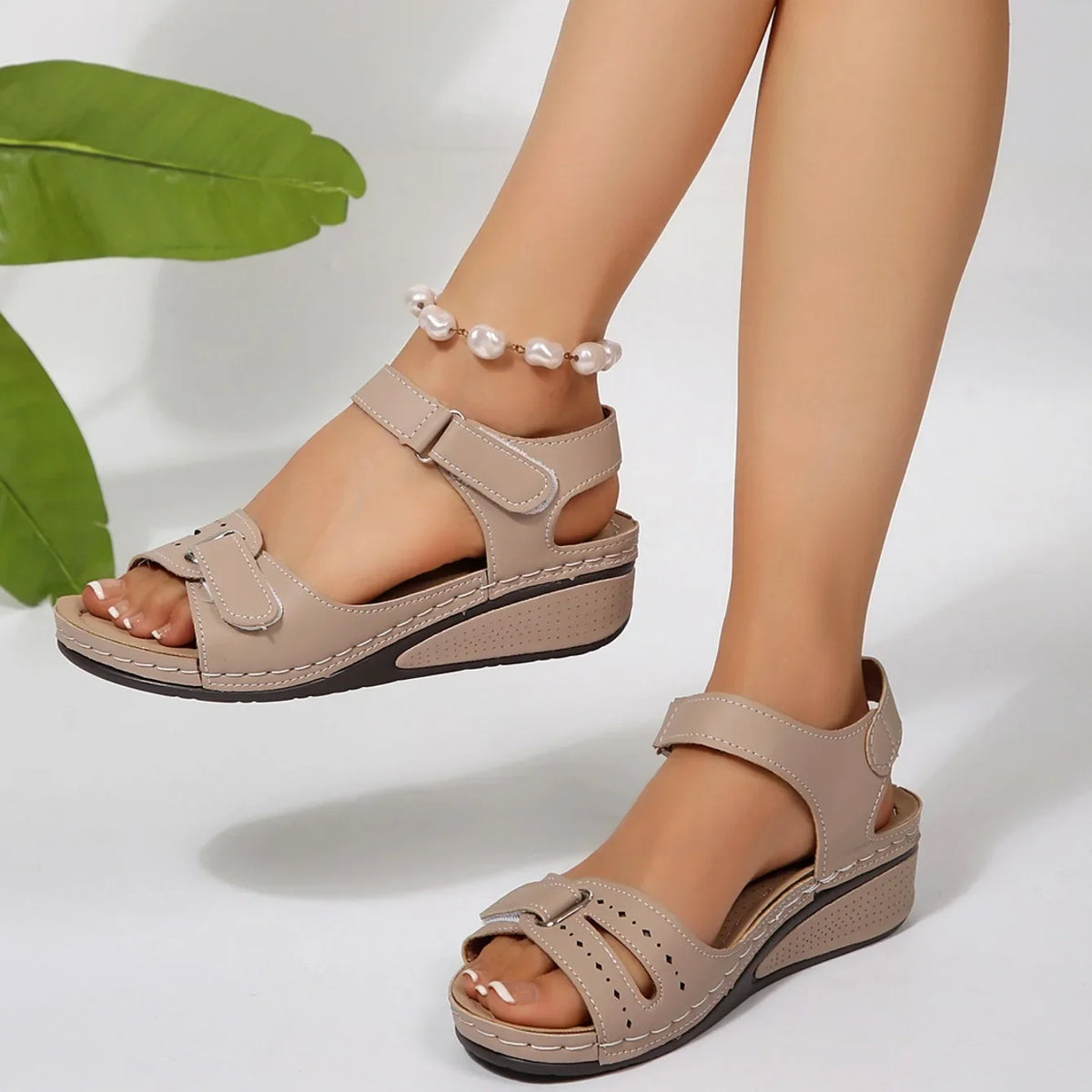 2025 New Women Sandals Wedge Buckle Orthopedic Outdoor Shoes Female Summer Soft Sexy Open Toe Fashion Sandals Sandalias De Mujer