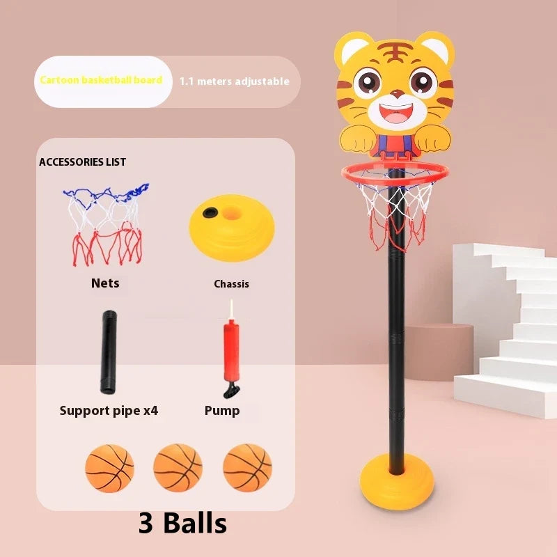 Children's Version Vertical Adjustable Lifting Basketball Rack Outdoor Home Indoor Sports Crtoon Rebound Parent-child Interacti
