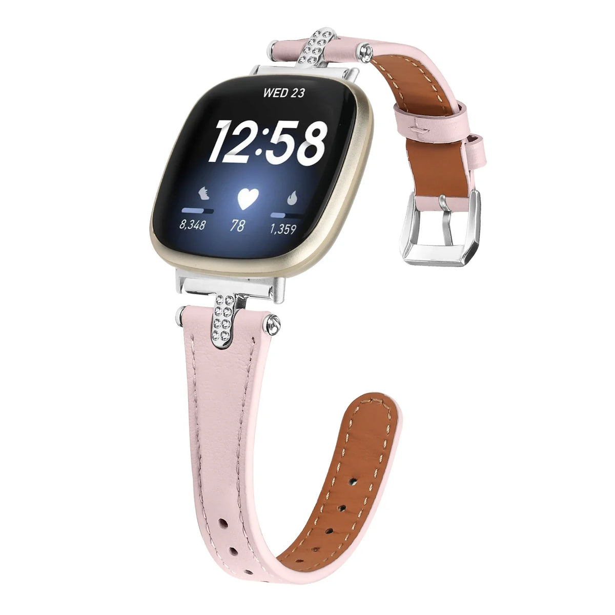 Fitbit Versa 4, Versa 3, Sense 2 & Sense Tapered Band, Sparkly Links
