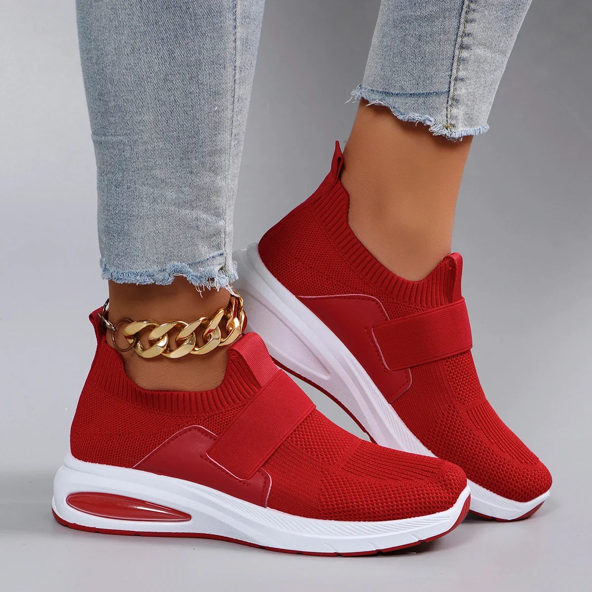 Spring new women's sports shoes, fashionable, breathable, lightweight, non-slip, wear-resistant, casual sports shoes, flat shoes