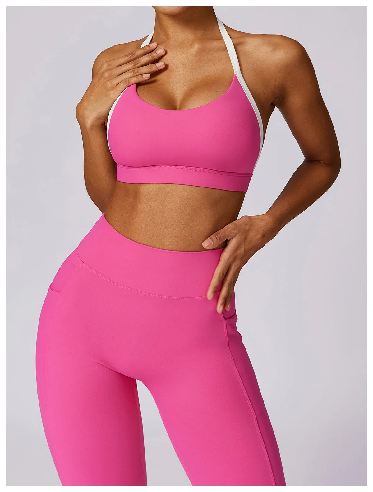 2-Piece Activewear Set – Long Sleeve Crop Top & Leggings