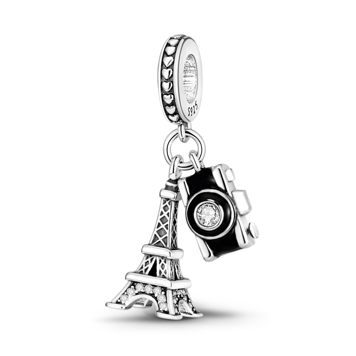 Charms Bead 925 Sterling Silver Pink Butterfly Luminous Firefly Dangle