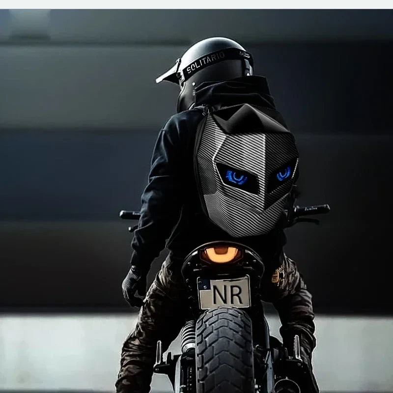 LED Backpack For Man Hard Shell LED Motorcycle Cycling Helmet Backpack for Woman Business Travel Waterproof Laptop Backpack
