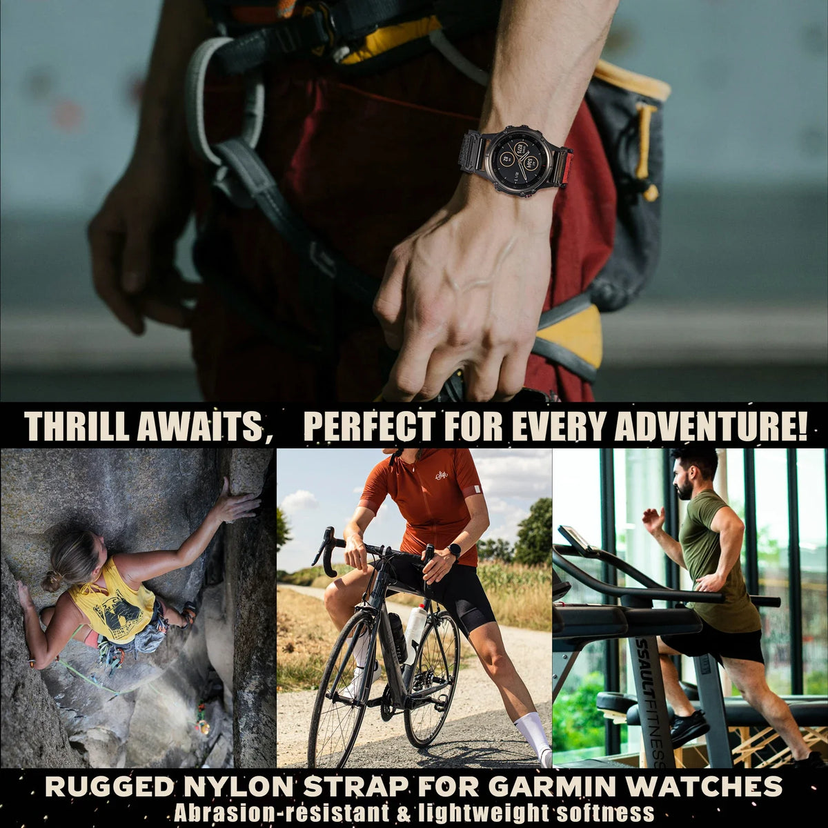 Garmin QuickFit 26mm Nylon Band with Contrast Trim