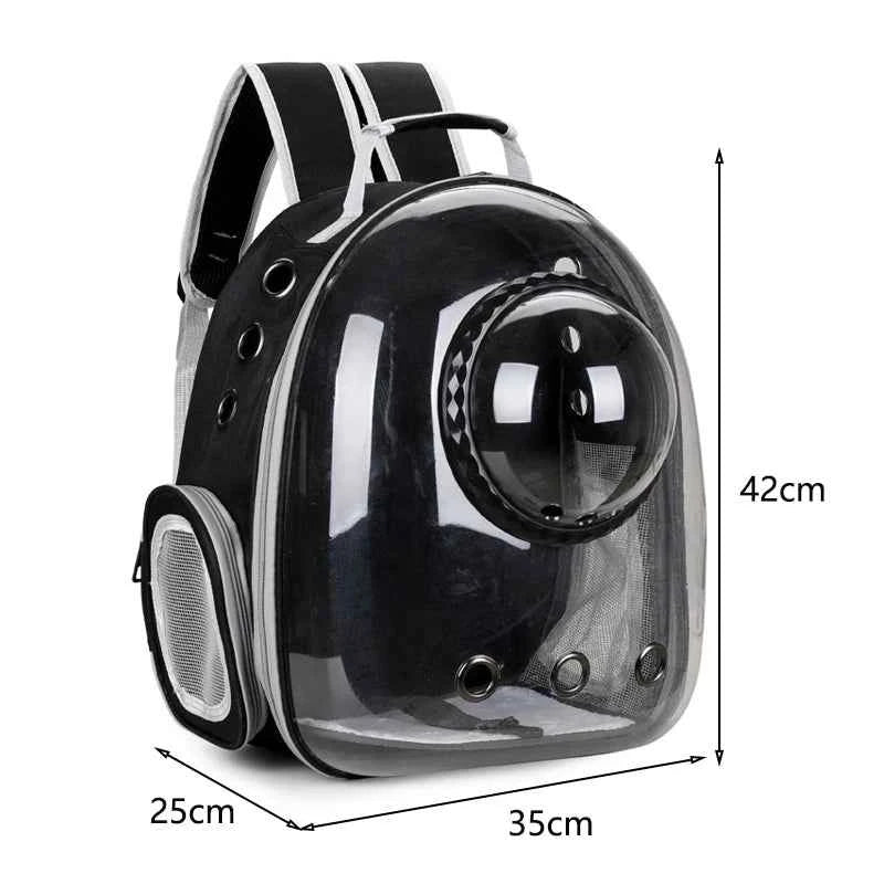 Space Capsule Pet Backpack with Clear Dome for Cats and Small Dogs