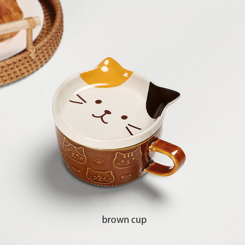 Cuencos de ramen de cerámica para gatos