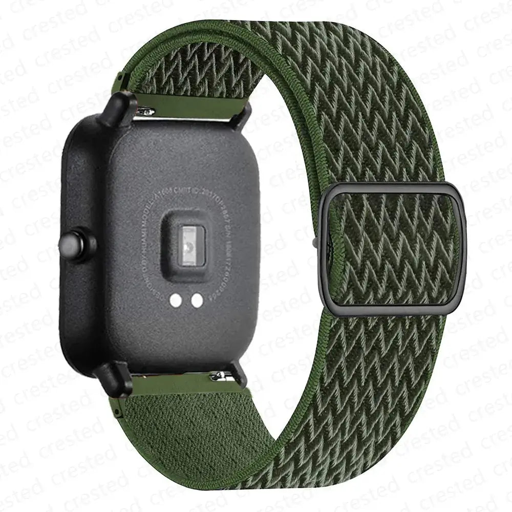 Amazfit Balance, GTR, GTS & Bip Stretch Nylon Loop Band, Slide Buckle