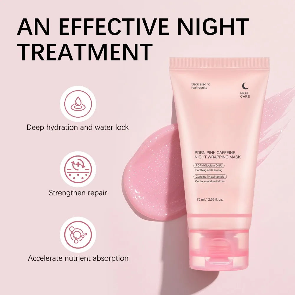 Korean Night Collagen Sleep Mask: Gently Firms, Reduces Puffiness for Refined Contours & Glass-Like Skin