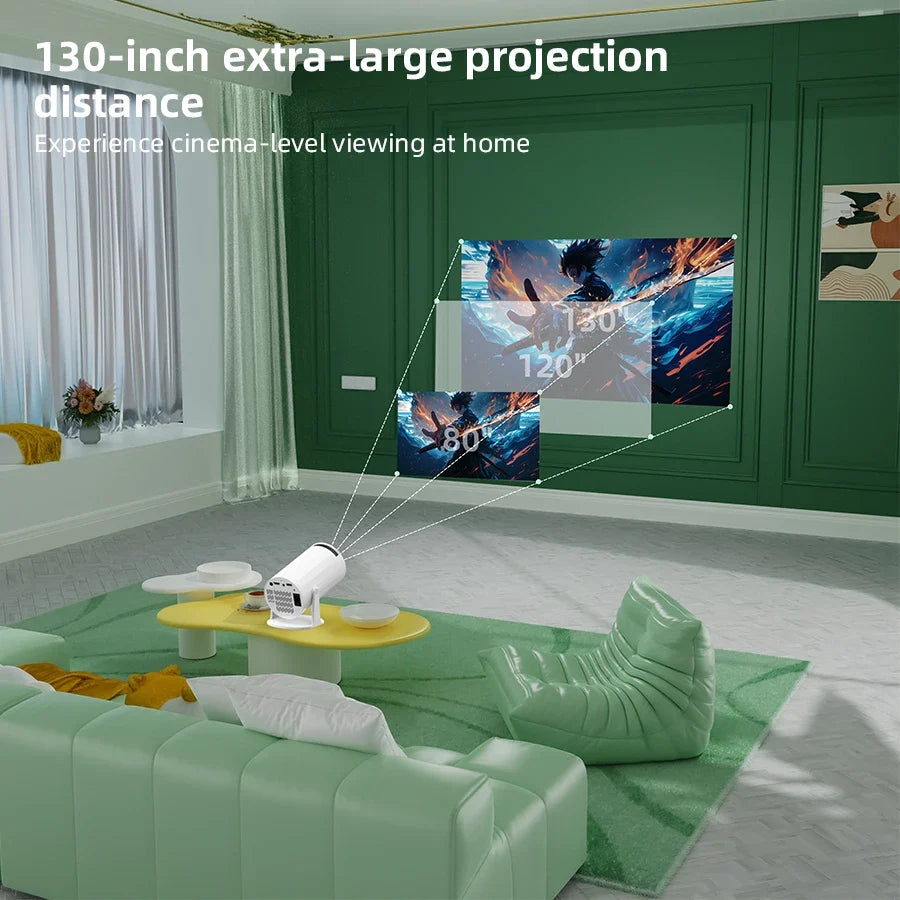 Portable Smart Projector Support 4K Decoding Android 11 BT5.0 Wifi 6 Home Cinema Outdoor Projetor Mini Projector