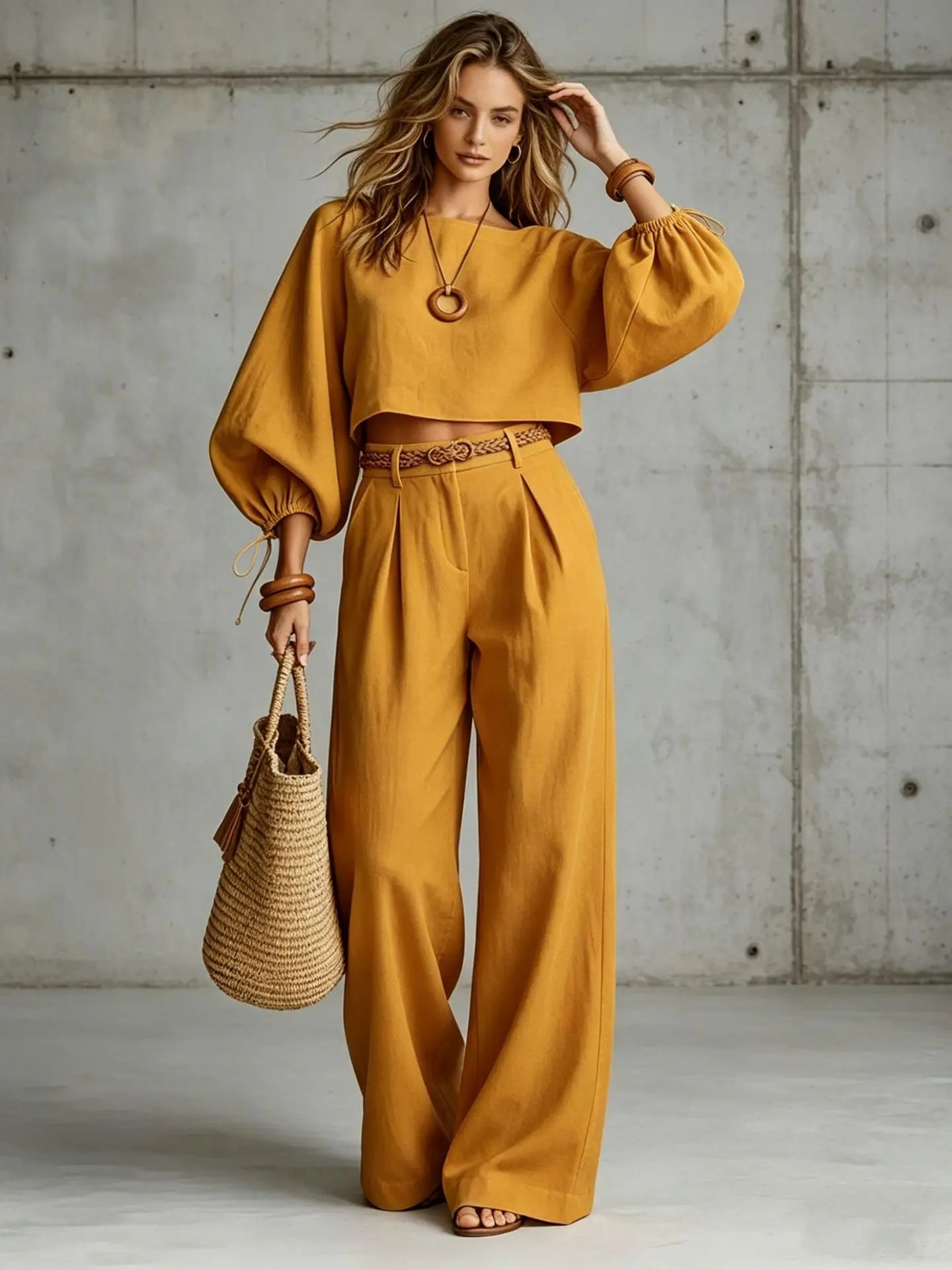 Summer and Autumn New Casual Women's Wear in Europe, America, and Europe Large Loose Cotton Hemp Casual Pants