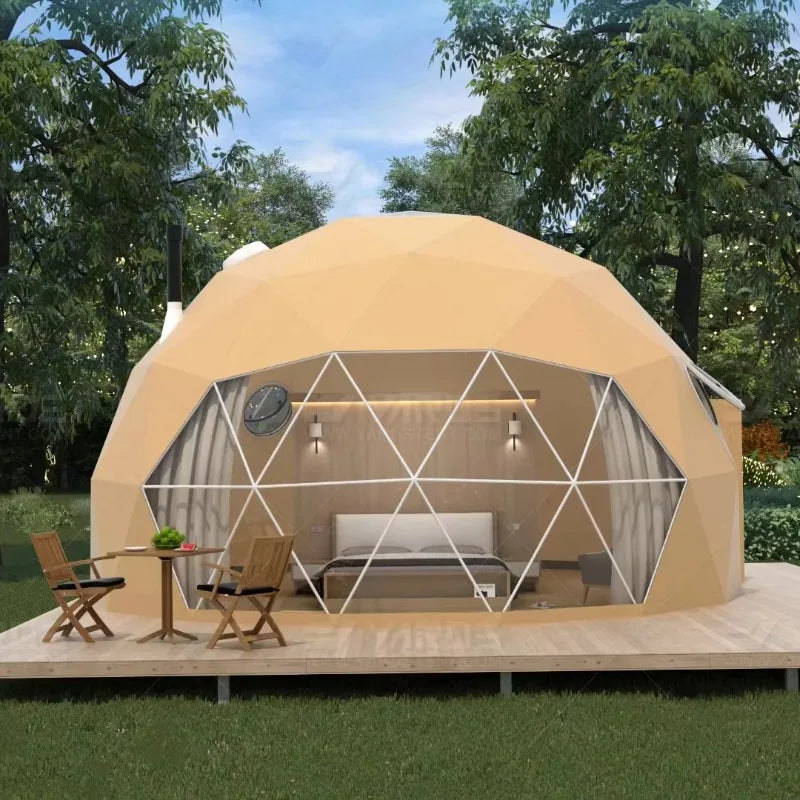 Outdoor Camping Tent dome camping tent Waterproof Glamping Glass Dome Tent 	 outdoor garden cabin OME