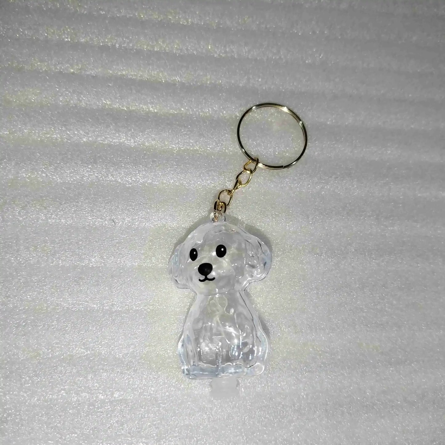 Transparent Dog Fur Storage Pendant Handmade Design DIY Backpack Accessories Portable Souvenirs Keychain Fur Storage Capsule