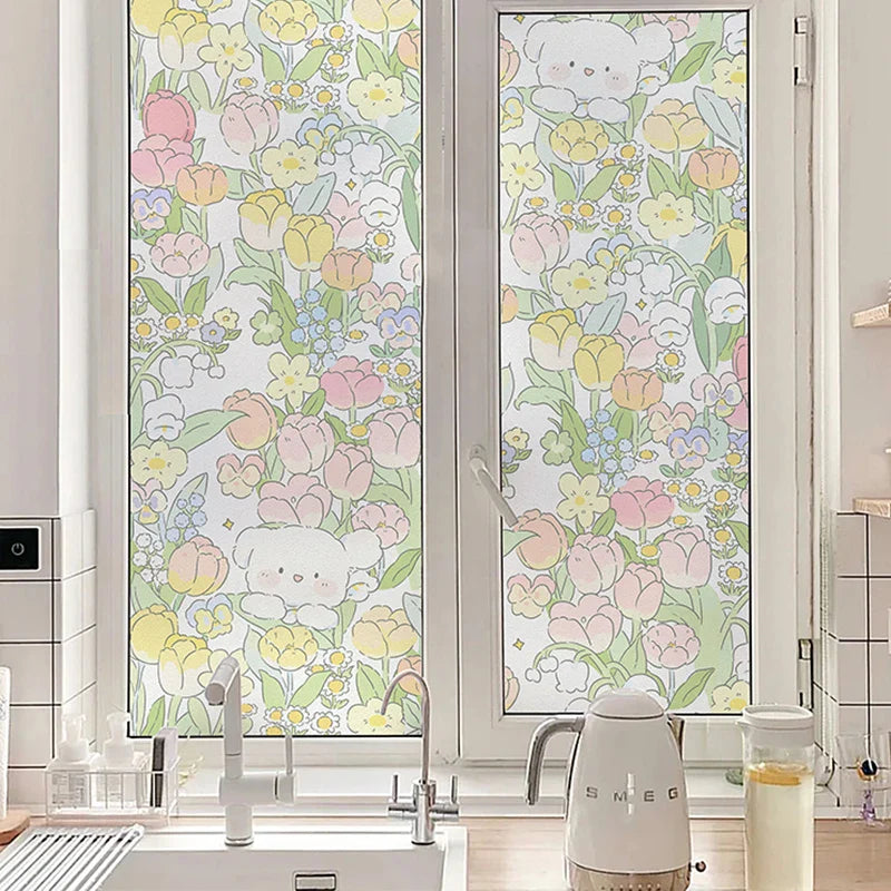 Pegatinas Kawaii para la privacidad de las ventanas