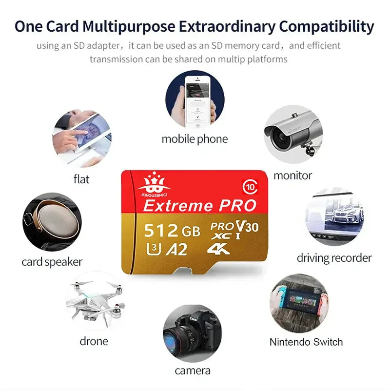 Memory Card 256GB 32GB Micro SD TF 64GB U1 V10 A1 Micro SD SDCS2 100Mb Reading Speed Class 10 Flash Micro Card for Phone
