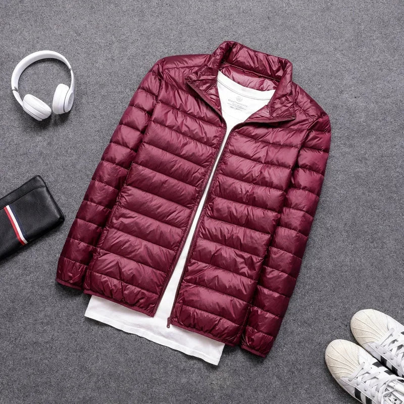 Men's Ultra Light Down Jacket 2024 New Arrivals Spring Winter Feather Ultralight Packable Casual Classic Puffer Coats Men Jacket