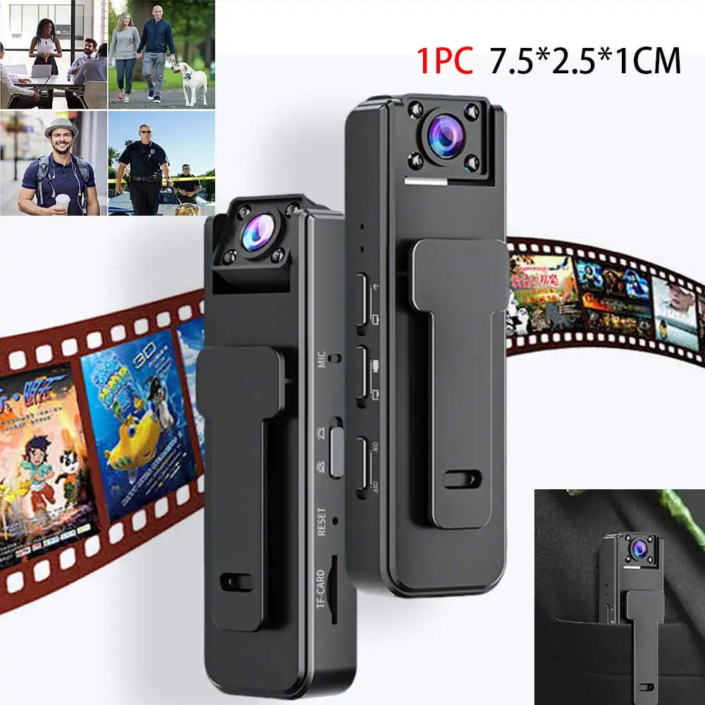 1080p Mini Body Camera Action Cam with Audio & Video Thumb Hands Free