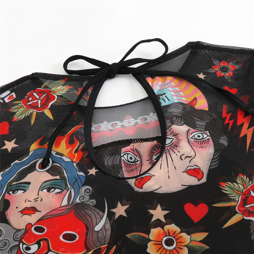 S - XXL 3PCS New Printed Long Sleeve With Pants Sarong Women Swimwear One Piece Swimsuit Female Bather Bathing Suit Swim K7180