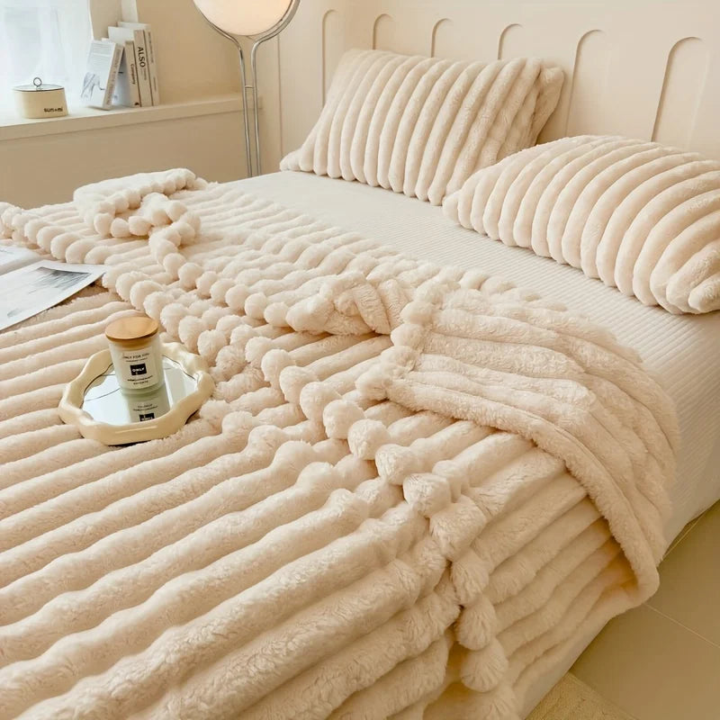 Throw Blanket Keep Warm Winter Bed Blankets Double Sided Queen Duvet Cover Camping Double Bed Cover Bedspread On The Bed