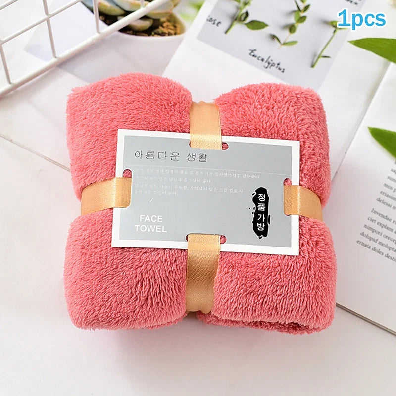 Hot 1/5PCS Bath Towels Set Super Soft Highly Absorbent Quick-drying Coral Velvet Bath Towel For Adults Hotel & Spa Use